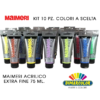 KIT da 10 COLORI MAIMERI ACRILICO 75 ml - TUTTE LE TINTE